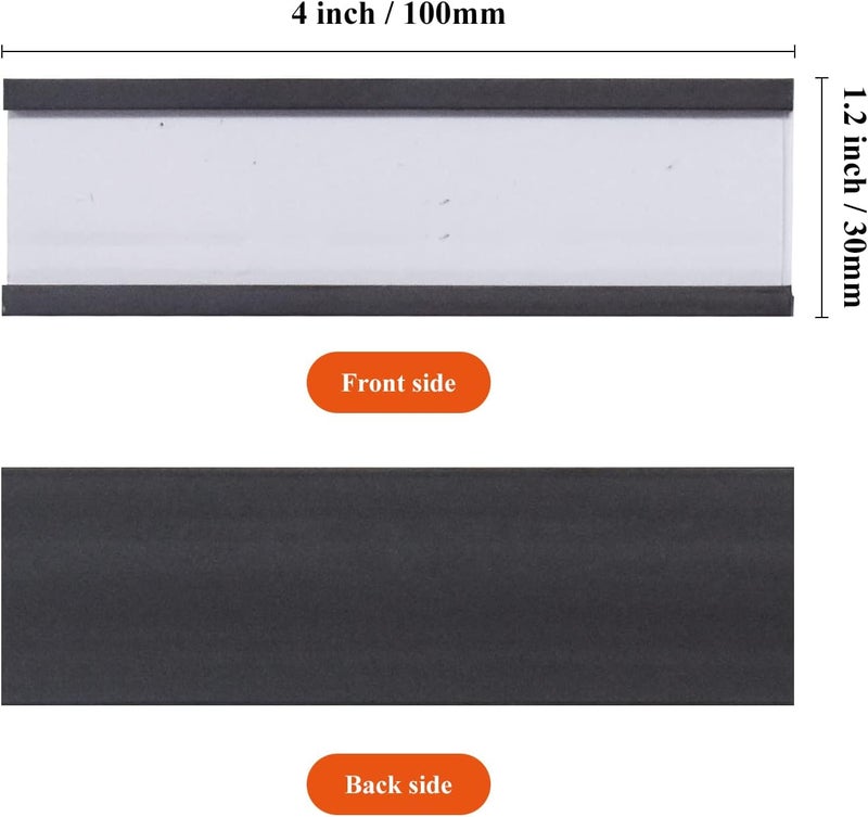 MVISUAL Store C Channel Magentic Label Holders 1.2x4 Inch,Magnetic Labels for File Cabinets，Pack of 50 - Image 5